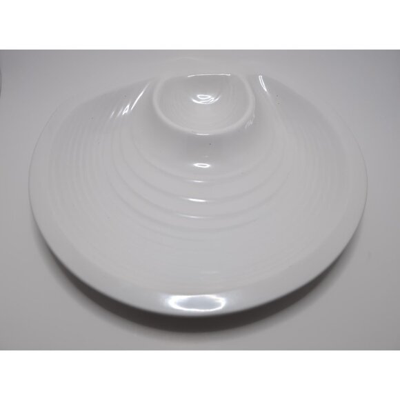 Gourmet Himark Kitchen Serving Platter Ceramic Seashell White Vintage Japan - Picture 1 of 8